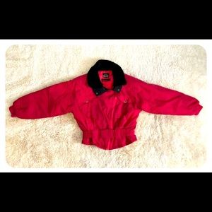 Gelande Micro Lite Ski Jacket With Collar Pink Women Size 10 Vintage
